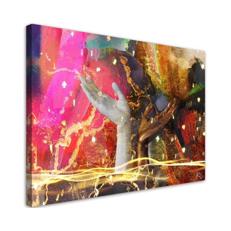 Canvas print - Colourful hands abstract | FEEBY