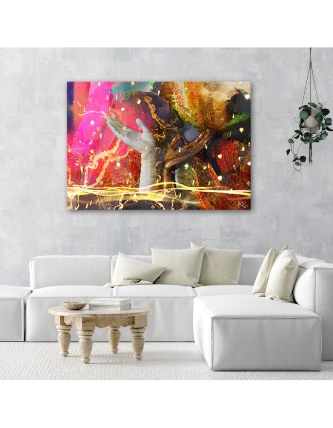 Canvas print - Colourful hands abstract | FEEBY