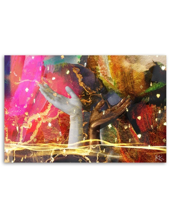 Canvas print - Colourful hands abstract | FEEBY