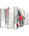 Modern five-part painting - Woman with coat | FEEBY