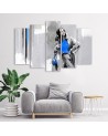 Modern five-piece painting - Woman with coat | FEEBY