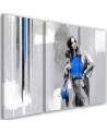 Triptych canvas painting - Woman in a coat | FEEBY