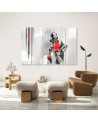 Modern five-panel Canvas painting - Woman in a coat | FEEBY