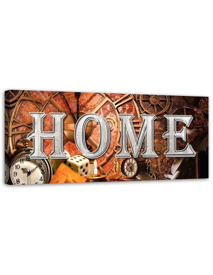 Printed Canvas prints for the home - Home lettering and retro clocks | FEEBY