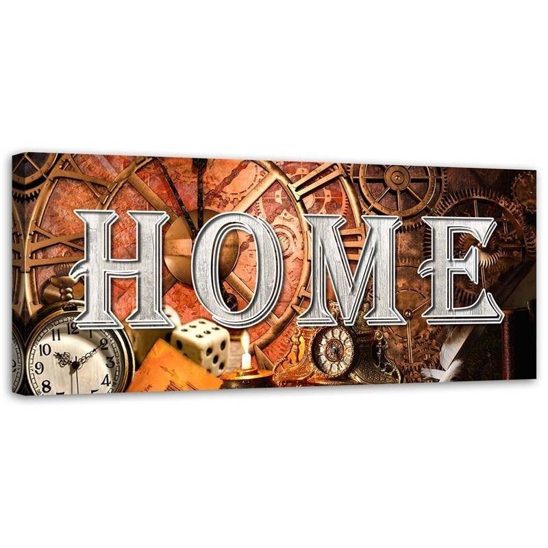 Printed Canvas prints for the home - Home lettering and retro clocks | FEEBY