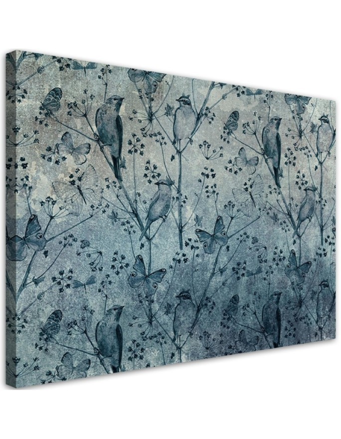 Canvas prints for modern living room - Birds on branches | FEEBY