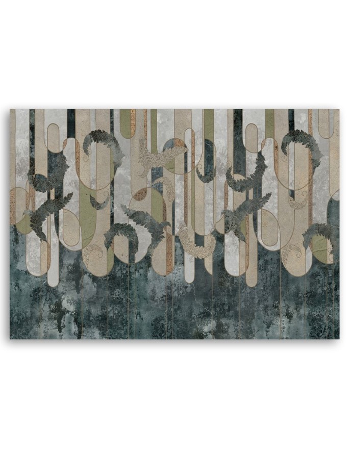 Canvas prints for modern living room - Plant abstraction in earth colours | FEEBY