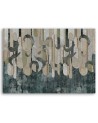 Canvas prints for modern living room - Plant abstraction in earth colours | FEEBY