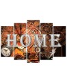 Canvas print for the home - Retro clocks and Home sign | FEEBY