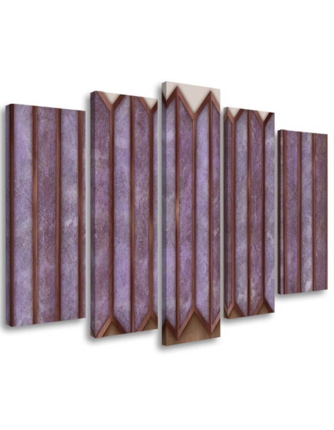 Paintings for living room 5-part - Colorful 3D Abstraction | FEEBY