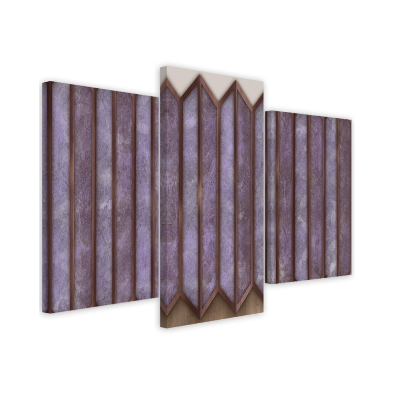 Triptych canvas print - Colourful 3D abstract windows | FEEBY