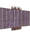 Triptych canvas print - Colourful 3D abstract windows | FEEBY