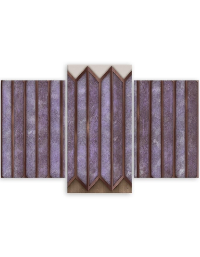 Triptych canvas print - Colourful 3D abstract windows | FEEBY