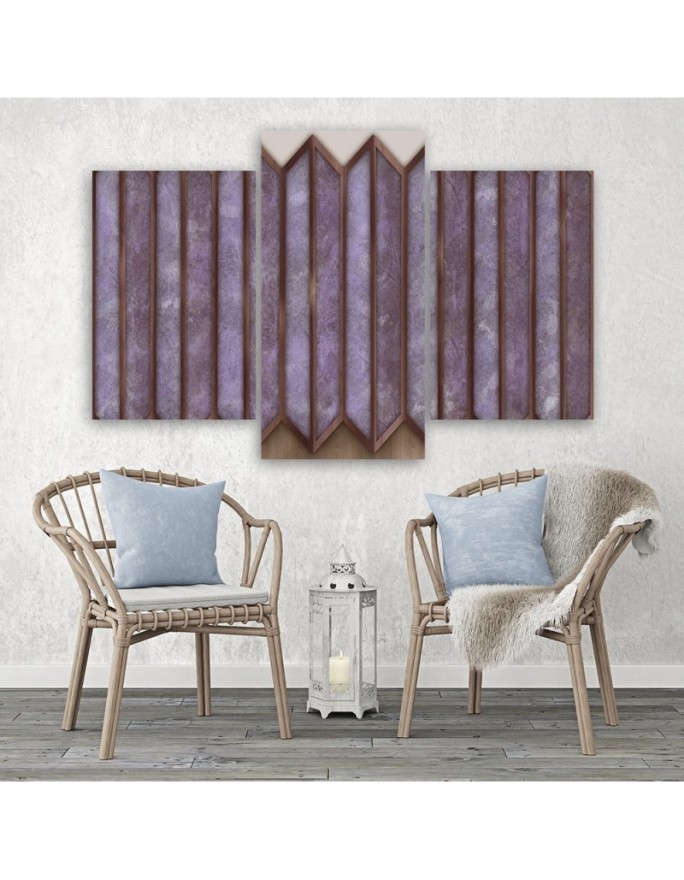 Triptych canvas print - Colourful 3D abstract windows | FEEBY