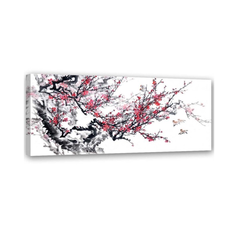 Canvas prints for living room print - Japanese cherry blossoms | FEEBY