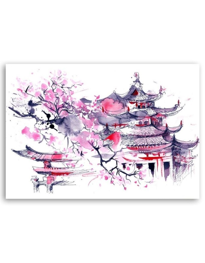 Modern print Canvas prints - Japan watercolour | FEEBY