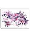 Modern print Canvas prints - Japan watercolour | FEEBY