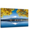 Decorative Canvas painting - Mount Fuji lake and yellow leaves | FEEBY