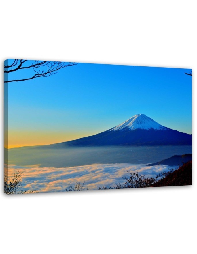 Elegant paintings for the living room - Mount Fuji in blue | FEEBY