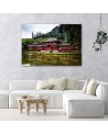 Modern Canvas painting for living room - Japanese temple | FEEBY