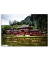 Modern Canvas painting for living room - Japanese temple | FEEBY