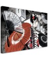Stylish Canvas paintings for the home - Geisha with fan | FEEBY