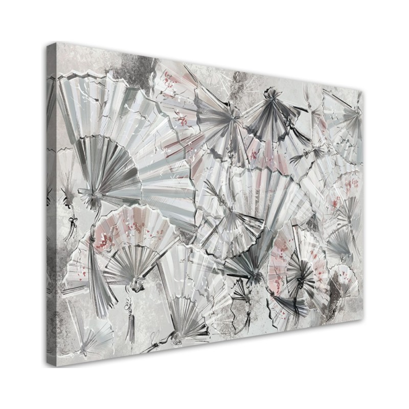 Wall art painting for living room - Japanese fans | FEEBY