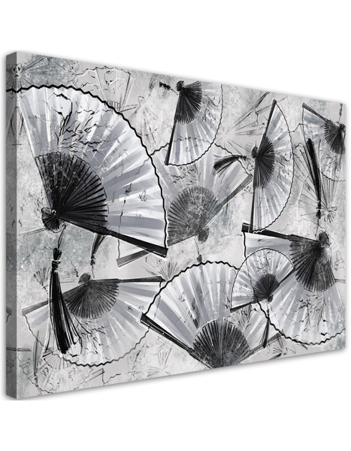 Living room wall art painting - Japanese fans | FEEBY