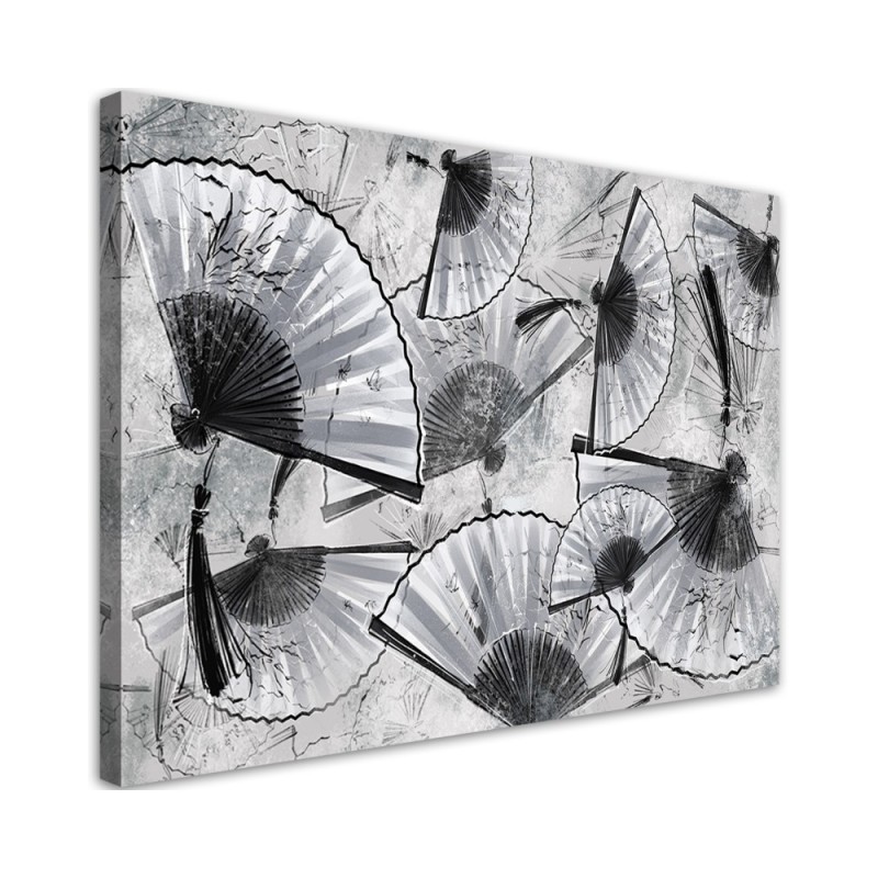 Living room wall art painting - Japanese fans | FEEBY
