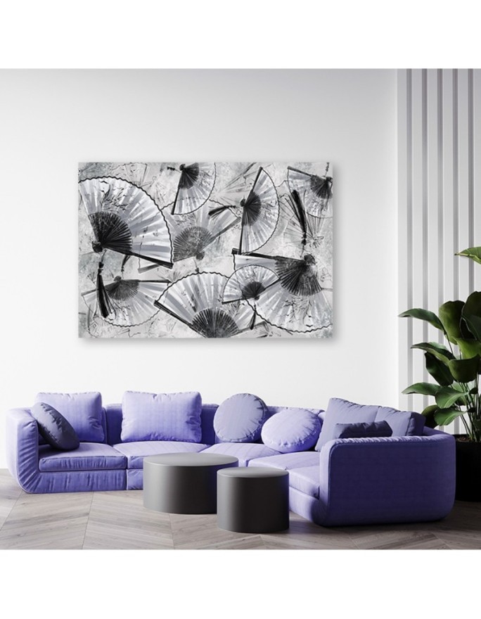 Living room wall art painting - Japanese fans | FEEBY