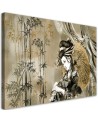 Canvas prints for modern bedroom - Geisha and bamboos | FEEBY