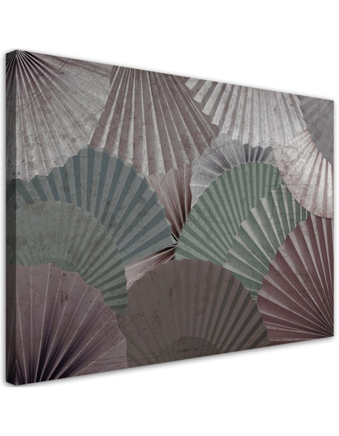 Canvas print for living room - Colourful fans. Dress your walls! | FEEBY