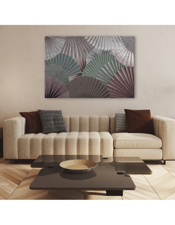 Canvas print for living room - Colourful fans. Dress your walls! | FEEBY