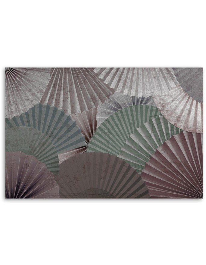 Canvas print for living room - Colourful fans. Dress your walls! | FEEBY