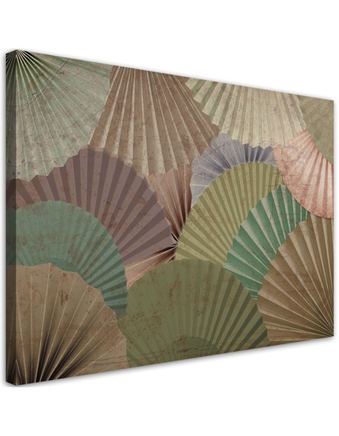 Wall painting for living room - Japanese fans | FEEBY