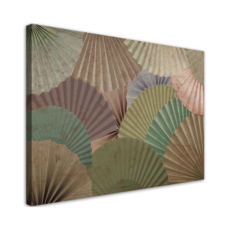 Wall painting for living room - Japanese fans | FEEBY