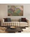 Wall painting for living room - Japanese fans | FEEBY