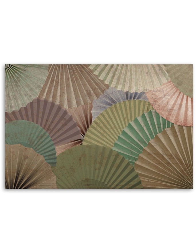 Wall painting for living room - Japanese fans | FEEBY