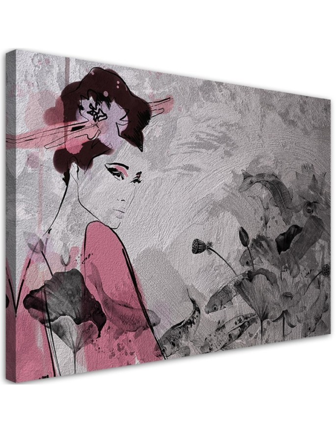 Printed pictures on Canvas for bedroom - Japanese geisha | FEEBY