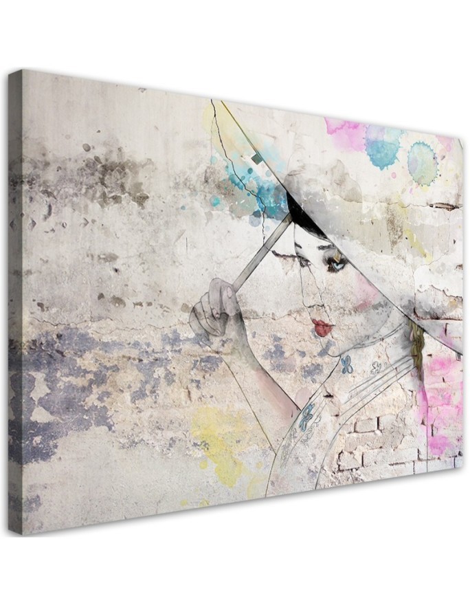 Modern Canvas paintings for living room - Geisha holding an umbrella | FEEBY