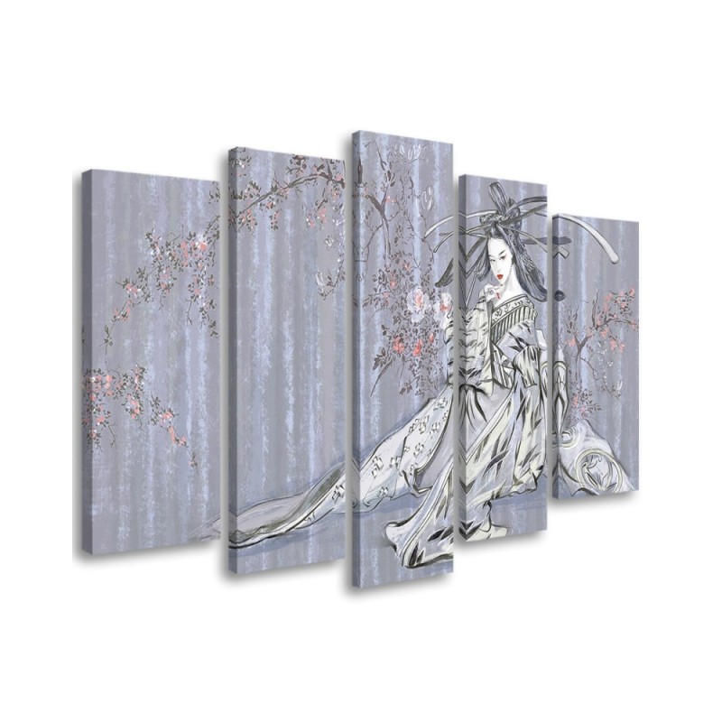 Picture for living room 5 parts - Traditional Japanese geisha | FEEBY