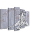 Picture for living room 5 parts - Traditional Japanese geisha | FEEBY