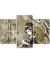 Picture for bedroom triptych - Geisha and bamboos | FEEBY