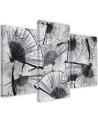 Living room triptych - Japanese fans | FEEBY
