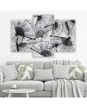 Living room triptych - Japanese fans | FEEBY