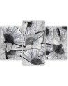Living room triptych - Japanese fans | FEEBY