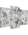 Living room wall painting 3-panel - Japanese fans | FEEBY
