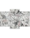 Living room wall painting 3-panel - Japanese fans | FEEBY