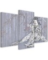 Three-part canvas painting - Traditional Japanese geisha | FEEBY