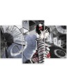 Bedroom triptych painting - Geisha with fan | FEEBY